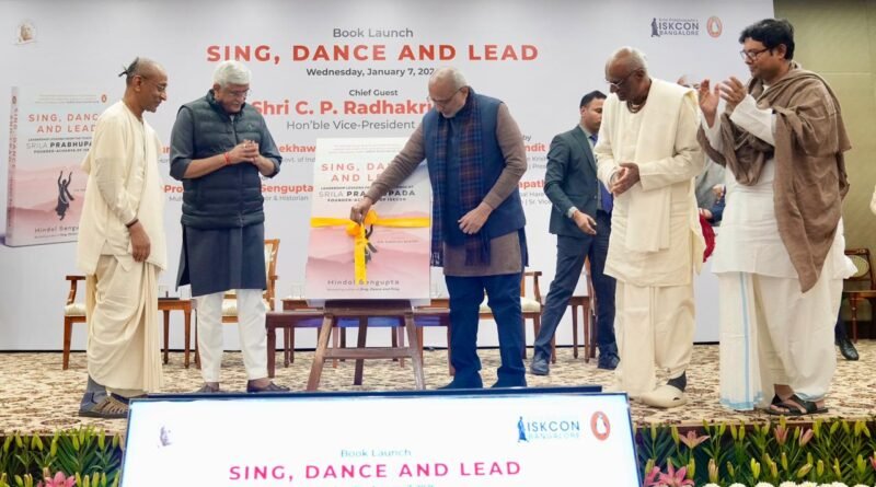 Vice-President Launches Book “Sing, Dance and Lead: Leadership Lessons from the Life of Srila Prabhupada”