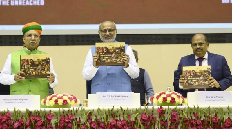 Vice President Shri C. P. Radhakrishnan addressed the National Consultation on Tele-Law initiative in New Delhi today.&nbsp;