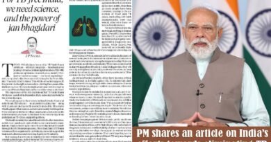 Prime Minister shares an article on India’s efforts towards eliminating TB